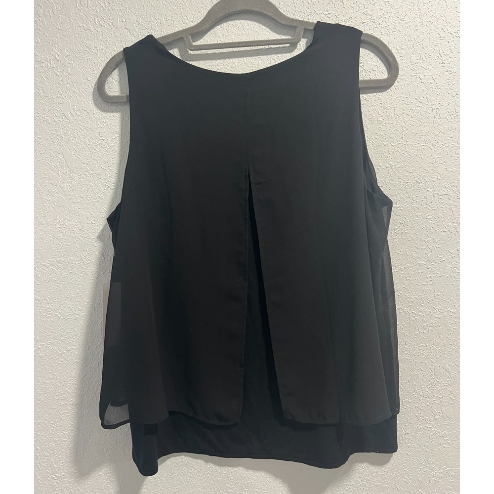 Chicos Easywear‎ Double Layered Tank Shell Sleeveless Top Size 2 Large NEW - Picture 2 of 5